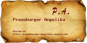 Pressburger Angelika névjegykártya